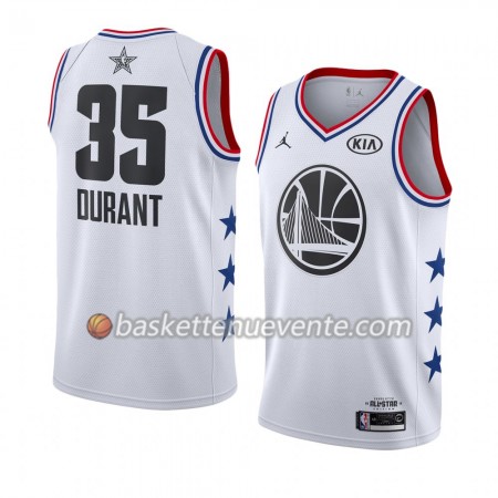 Maillot Basket Golden State Warriors Kevin Durant 35 2019 All-Star Jordan Brand Blanc Swingman - Homme